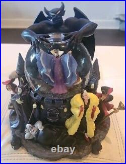 Disney Villains Snow Globe Music Box. Preowned