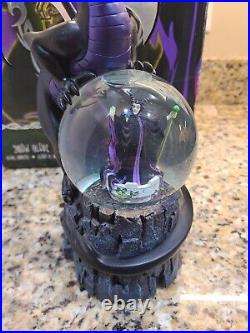 Disney Villan Maleficent Dragon Musical Snow Globe Disney Store Exclusive READ