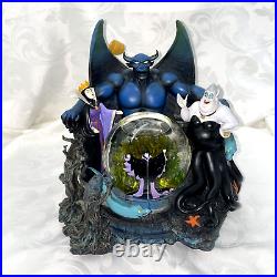 Disney Villians Light-up Musical Snow Globe Maleficent, Chernabog, Evil Queen