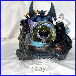 Disney Villians Light-up Musical Snow Globe Maleficent, Chernabog, Evil Queen