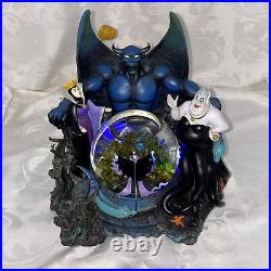 Disney Villians Light-up Musical Snow Globe Maleficent, Chernabog, Evil Queen