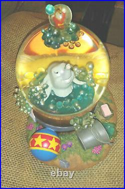 Disney Vintage Snow Globe Dumbo Takes A Bubble BathMusical see video
