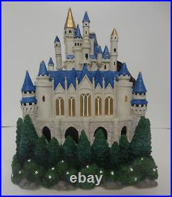 Disney WDW Resorts Snow Globe Castle Cinderella Lighted Musical Motion WithBox