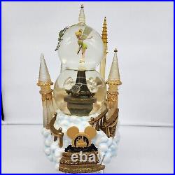 Disney WDW Resorts Snow Globe Castle Tinkerbell Lighted Musical Motion Great