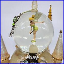 Disney WDW Resorts Snow Globe Castle Tinkerbell Lighted Musical Motion Great