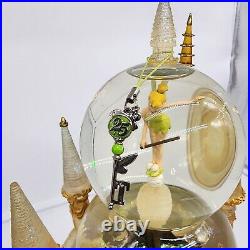 Disney WDW Resorts Snow Globe Castle Tinkerbell Lighted Musical Motion Great