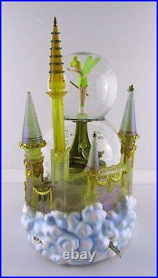 Disney WDW Resorts Snow Globe Castle Tinkerbell Lighted Musical Motion READ DESC