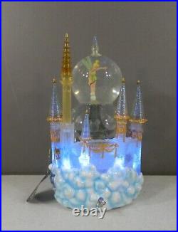 Disney WDW Resorts Snow Globe Castle Tinkerbell Lighted Musical Motion WithBox