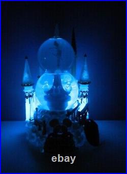 Disney WDW Resorts Snow Globe Castle Tinkerbell Lighted Musical Motion WithBox