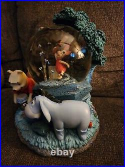 Disney Winnie The Pooh & Friends Fireflies Snow Globe Musical Lights In Box