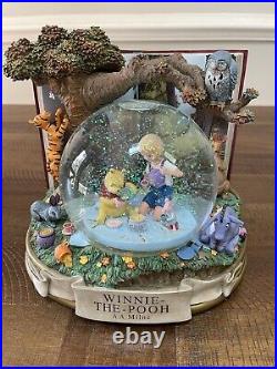 Disney Winnie The Pooh Musical Snow Globe Plays Winnie The Pooh Large Rare