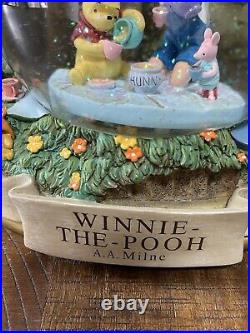 Disney Winnie The Pooh Musical Snow Globe Plays Winnie The Pooh Large Rare