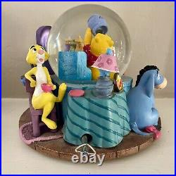 Disney Winnie The Pooh Musical Snow Globe Vintage Collectible RARE Working 1990s