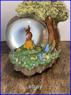 Disney Winnie The Pooh Piglets House Snow Globe Musical Excellent Condition Rare