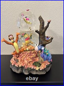 Disney Winnie The Pooh's Kite Double Two Tier Musical Snow Globe