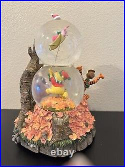 Disney Winnie The Pooh's Kite Double Two Tier Musical Snow Globe