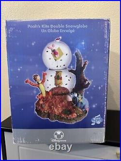 Disney Winnie The Pooh's Kite Double Two Tier Musical Snow Globe