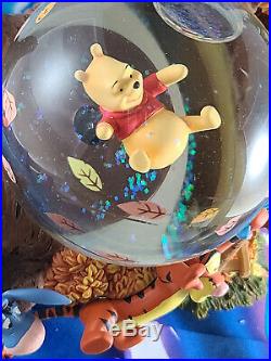 Disney Winnie the Pooh Blustery Day Snowglobe Music Box Snow Globe