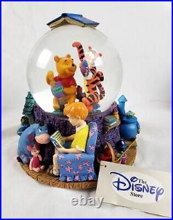 Disney Winnie the Pooh Musical Snow Globe Christopher Robin & Friends