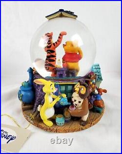 Disney Winnie the Pooh Musical Snow Globe Christopher Robin & Friends