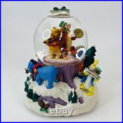 Disney Winnie the Pooh Musical Snow Globe We Wish You A Merry Christmas