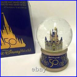 Disney World 50th Anniversary Magic Kingdom Cinderella Castle Musical Snow Globe