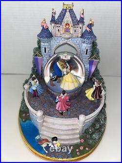 Disney World Beauty & The Best Globe Carrousel WithPrincess Musical Box