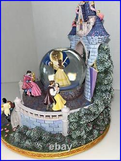 Disney World Beauty & The Best Globe Carrousel WithPrincess Musical Box