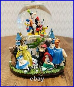 Disney World Character Parade Two Tiered Musical Snow Globe Spinning Dumbo