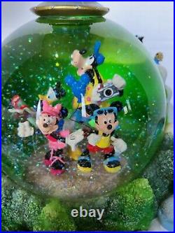 Disney World Parks Snow Globe Monorail Musical Mickey Zip-A-Dee-Doo-Dah In Box