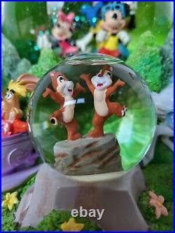 Disney World Parks Snow Globe Monorail Musical Mickey Zip-A-Dee-Doo-Dah In Box