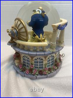 Disney beauty and the beast musical snow globe 6.75in Tall