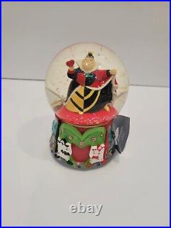 Disney's Alice in Wonderland Queen of Hearts Musical Snow Globe RARE with Box