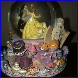 Disney's Beauty & the Beast Belle Musical Snow Globe Be Our Guest 1991