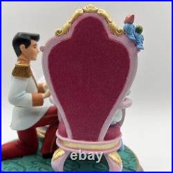 Disney's Cinderella & Prince Charming Music Snow Globe Mice Gus Jaq & Shoe