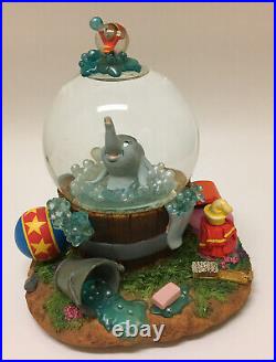 Disney's Dumbo Takes A Bubble Bath Musical Snow Globe With Working Bubbles
