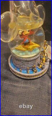 Disney's Fantasia The Sorcerer's Apprentice Musical Lighted Snow Globe RARE