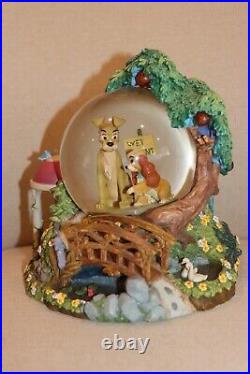 Disney's Lady And The Tramp Wet Cement Musical Snow Globe