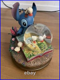 Disney's Lilo & Stitch Ducks Duckling 8.5 Musical Dance Snow Globe Defect