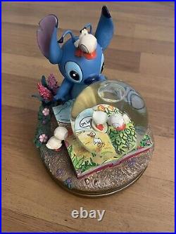 Disney's Lilo & Stitch Ducks Duckling 8.5 Musical Dance Snow Globe Defect