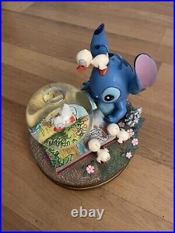 Disney's Lilo & Stitch Ducks Duckling 8.5 Musical Dance Snow Globe Defect