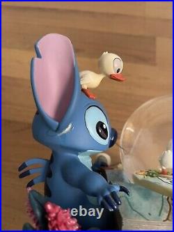 Disney's Lilo & Stitch Ducks Duckling 8.5 Musical Dance Snow Globe Defect