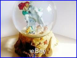 Disney's Little Mermaid musical snow globe with Eric Statue RARE