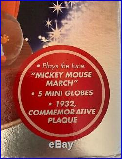 Disney's Mickey Mouse Mickey's Nightmare 1932 Snow Globe Music Box Pristine