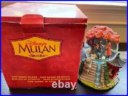 Disney's Mulan Snow Globe Reflection Music Box Mushu Shang BEAUTIFUL