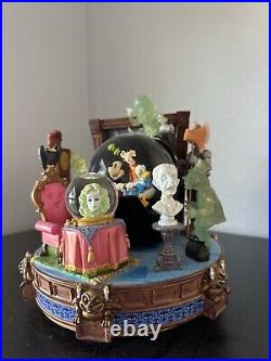 Disney's RARE Mickey and Friends Haunted Mansion Ride Musical Snow Globe Read