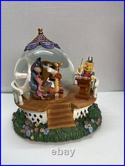 Disney's Winnie the Pooh Musical Snow Globe Eeyore Band Concert