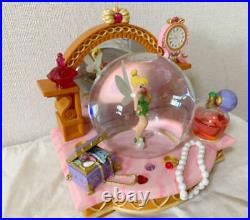 Disney store Japan Tinker Bell snow globe glass shoes dome figure with music box