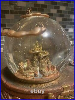 Disneys Peter Pan 50th Anniversary Musical Light Up Snow Globe Very Rare READ