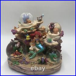 Disneystore LITTLE MERMAID Slowglobe UNDER THE SEA Musical Multi Globe with Box